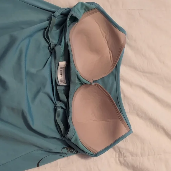 Athleta Green and Black Sheath Midi Dress Halter Sleeveless - Picture 5 of 7